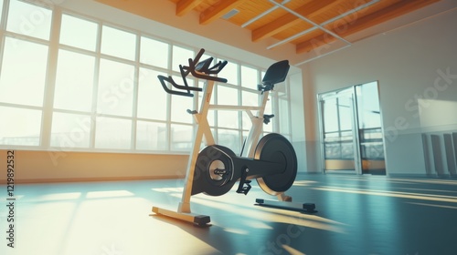 Modern rehabilitation facility equipment in a bright, spacious clinic with patients using advanced tools for physical therapy. Innovative healthcare technology supporting recovery and wellness.