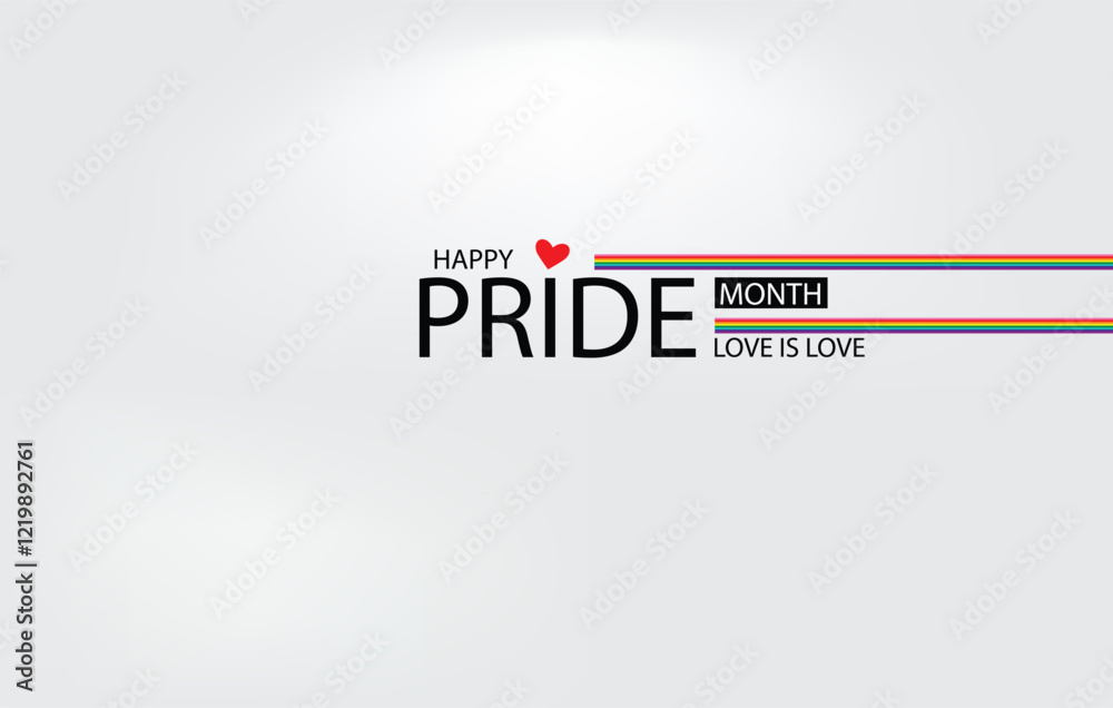 Fototapeta premium Love is Freedom Happy Pride Month Design