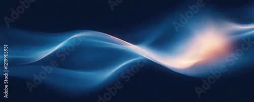 Dark Blue Abstract Gradient Background with Ethereal Light and Smooth Flowing Texture