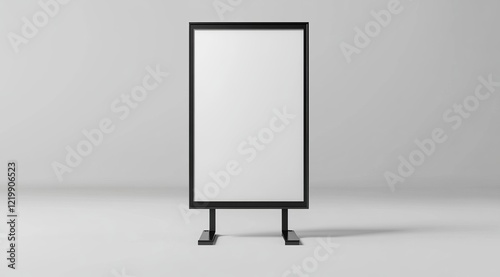Blank vertical freestanding signboard mockup.
