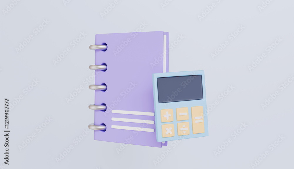 Housekeeping Notebook and Calculator Icon