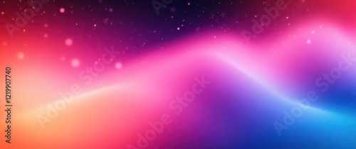 Abstract Color Gradient Background Vibrant Pink Blue Orange Flowing Design with Grainy Texture Effect Dreamy Impressionist Art