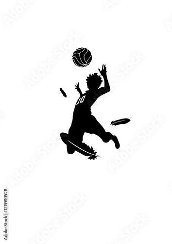 Haikyuu Silhouette SVG Design – Dynamic Anime-Inspired Artwork for T-Shirts, Posters, Stickers, and Gifts