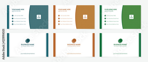 Corporate clean & elegant visiting card or business card design printable template.	