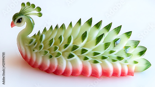 Here's a sentence using the provided words to describe the image:

A delicate white feather, reminiscent of a blooming chrysanthemum, rests serenely against a pristine backdrop

This sentence incorpor photo