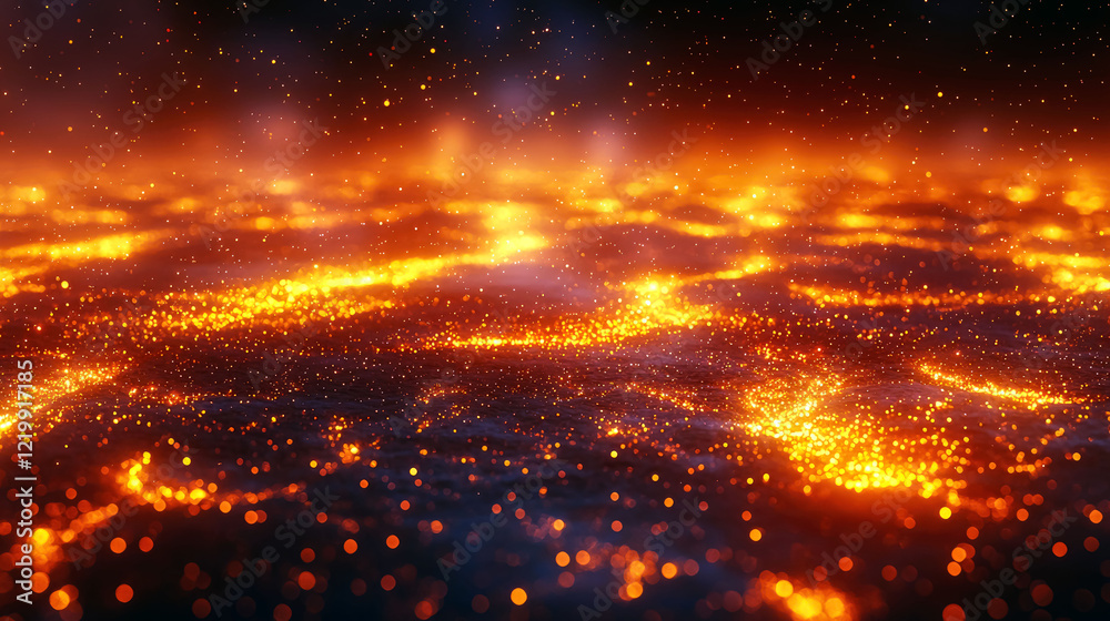 Fiery Abstract Background: Glowing Embers and Dynamic Heat Fiery Abstract Background: Glowing Embers and Dynamic Heat