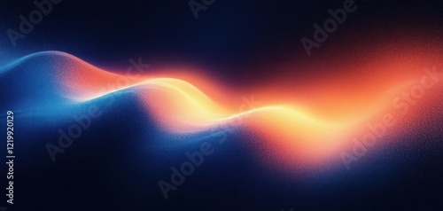 Vibrant Abstract Gradient Background Blue Orange Purple Glowing Modern Design Dark Noise Texture