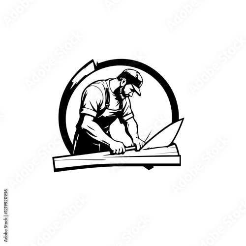 Woodworker Shaping Wood