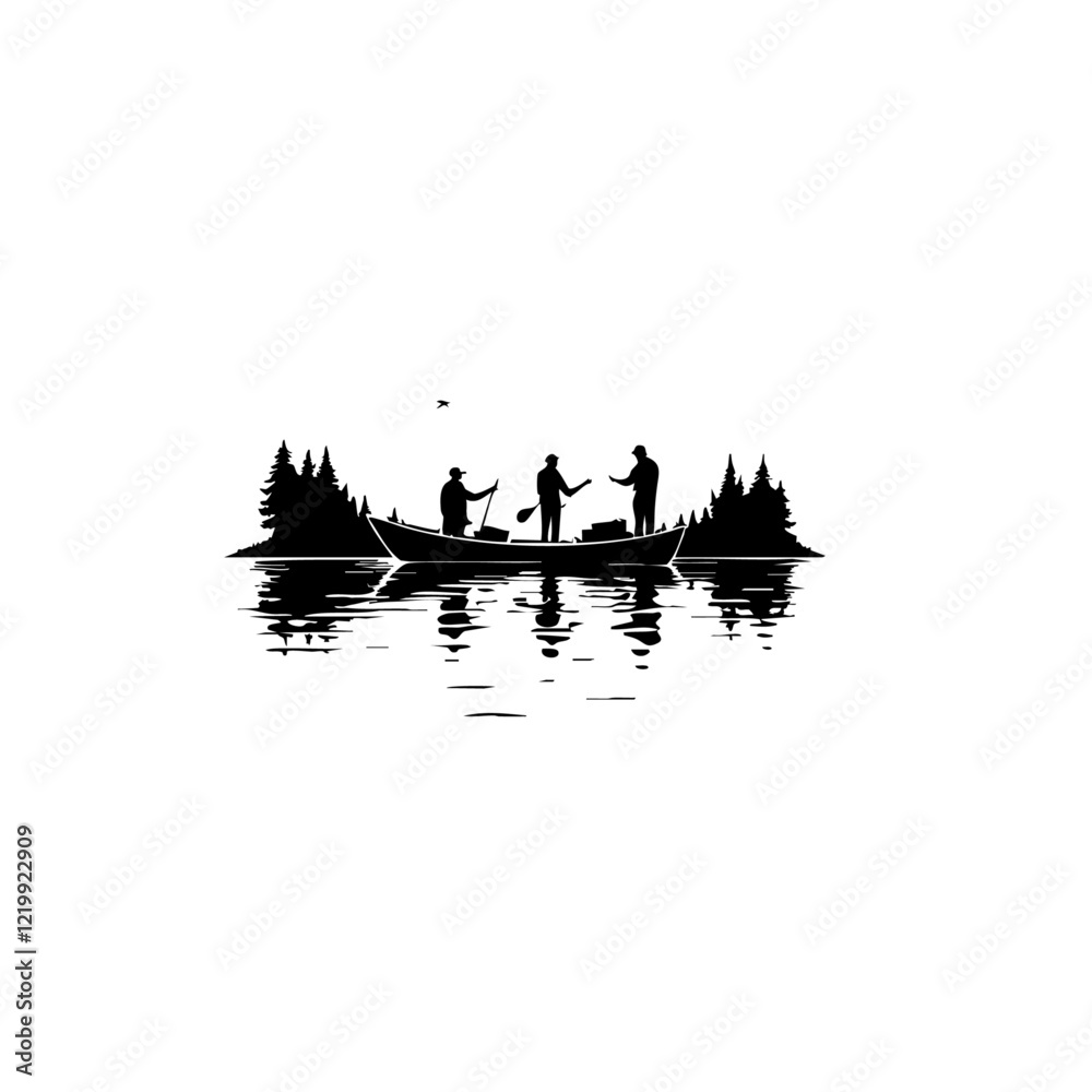 Naklejka premium Canoeing Vector Logo Design
