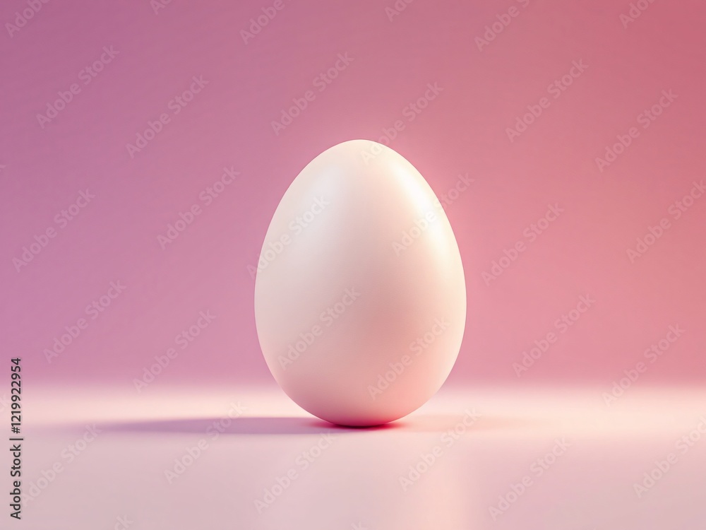 White egg on pink background. White egg on pink background.