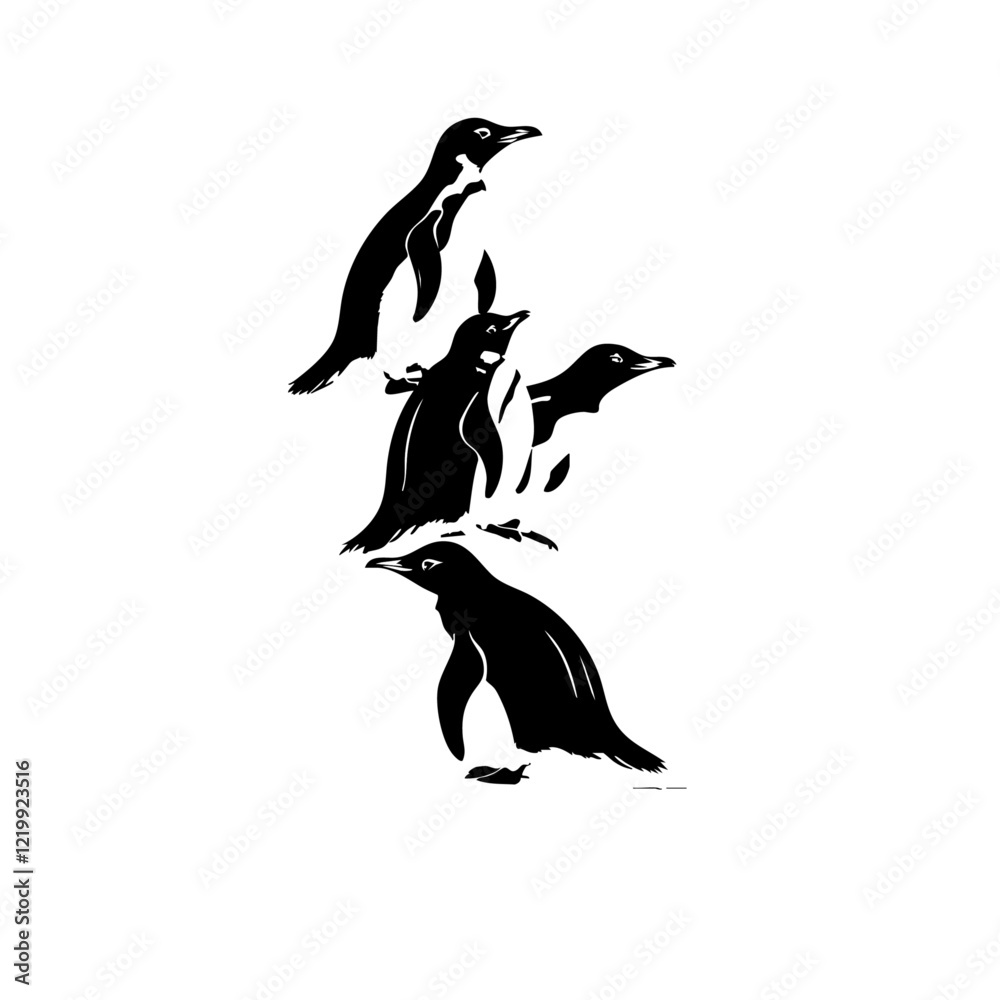 Obraz premium Penguin Vector Logo Design