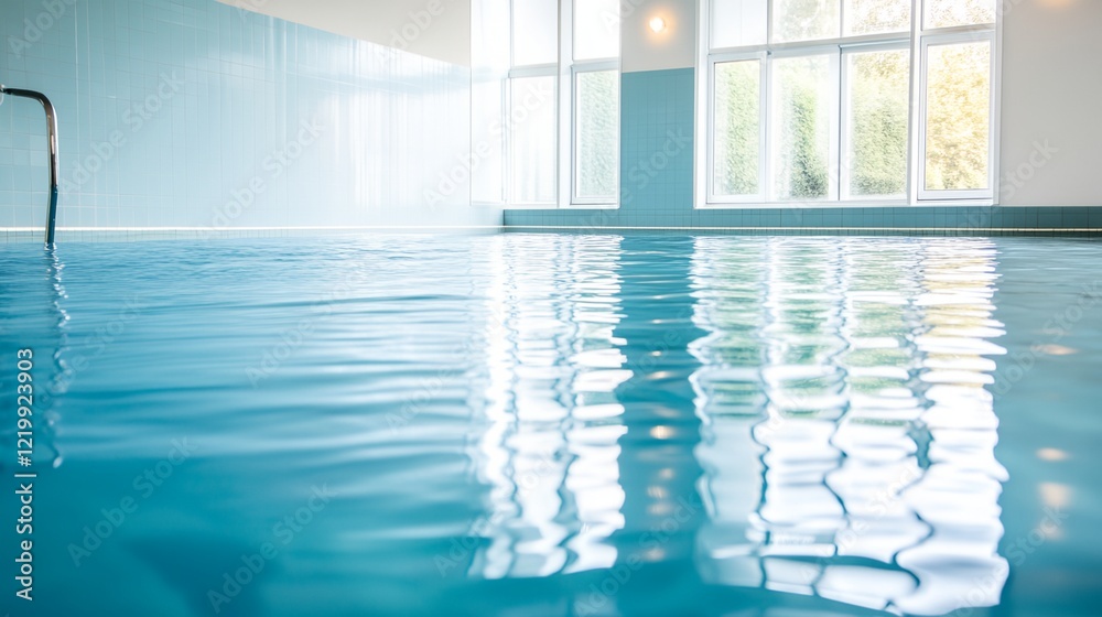 Obraz premium A pool with a blue wall