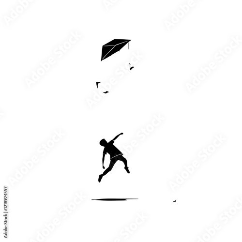 Kite Flying Vector Logo Design