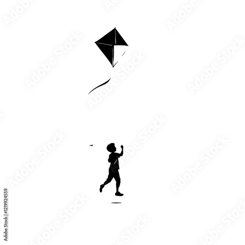 Kite Flying Vector Logo Design