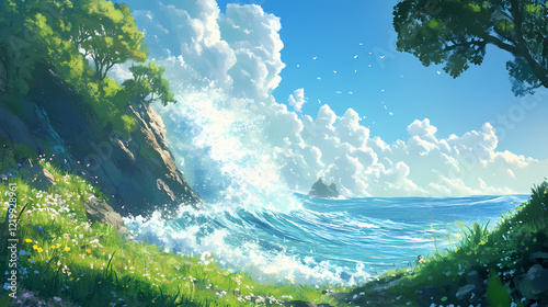 distance waves crests