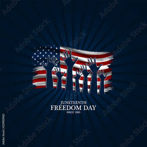 Happy Juneteenth June 19 freedom day background Vector illustration