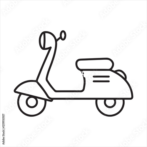 Plane Line icon vector art illustration.