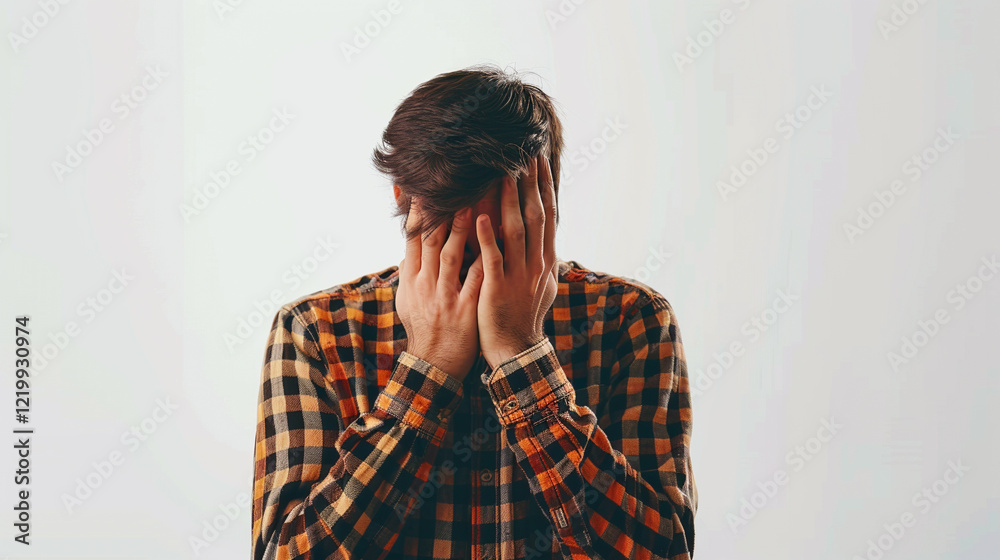 A man who is embarrassed by a public mistake. on an isolated white background, object focused, png, stock image, hd quality, A man who is embarrassed by a public mistake. on an isolated white background, object focused, png, stock image, hd quality,