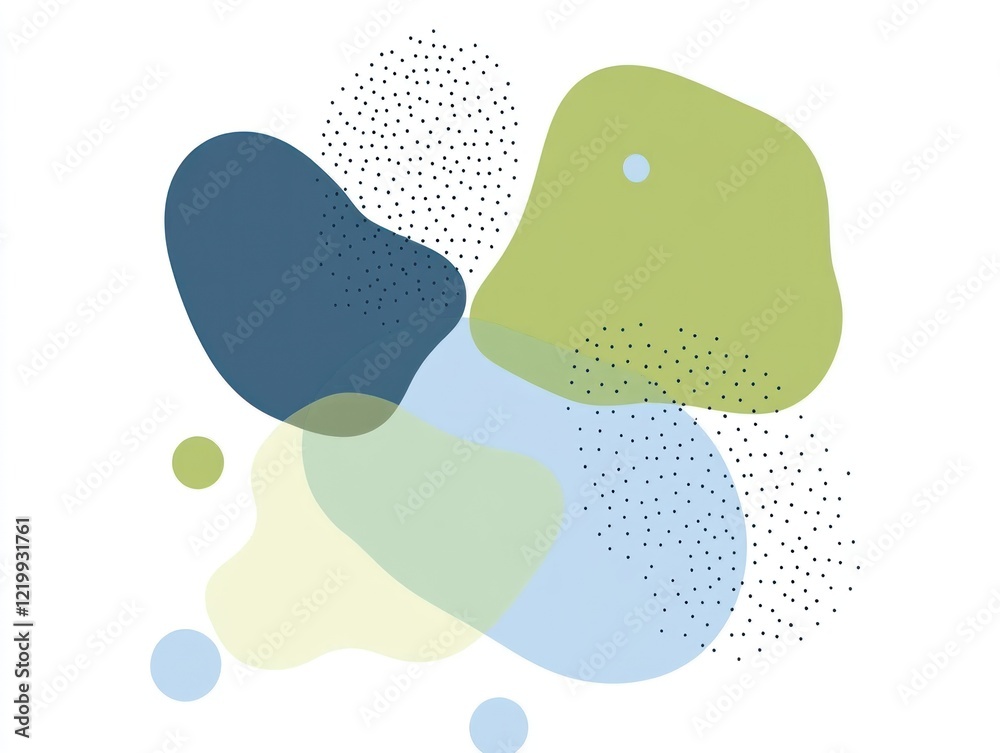 Fototapeta premium Abstract Fluid Shapes: A Serene Pastel Design