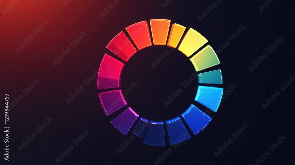 Obraz premium Vibrant Rainbow Color Wheel: A Spectrum of Hues