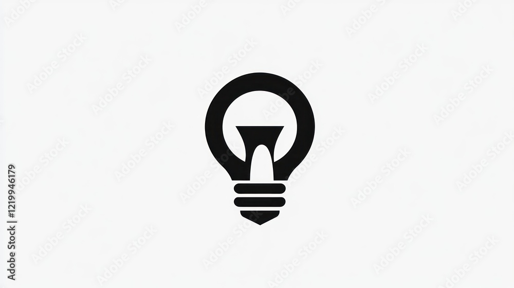 Illuminating Ideas: A Minimalist Lightbulb Icon Illuminating Ideas: A Minimalist Lightbulb Icon