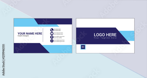 Business card design template, Clean professional business card template, visiting card, business card template.