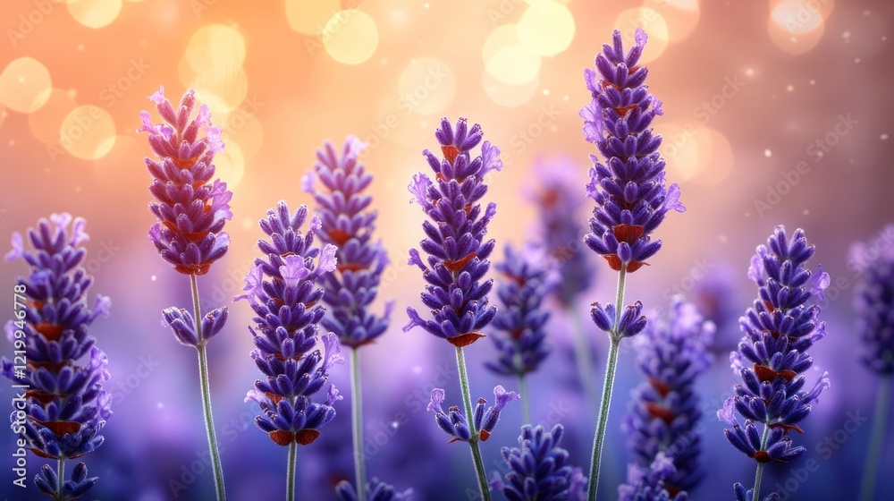 Obraz premium Lavender flowers with a soft, dreamy background.