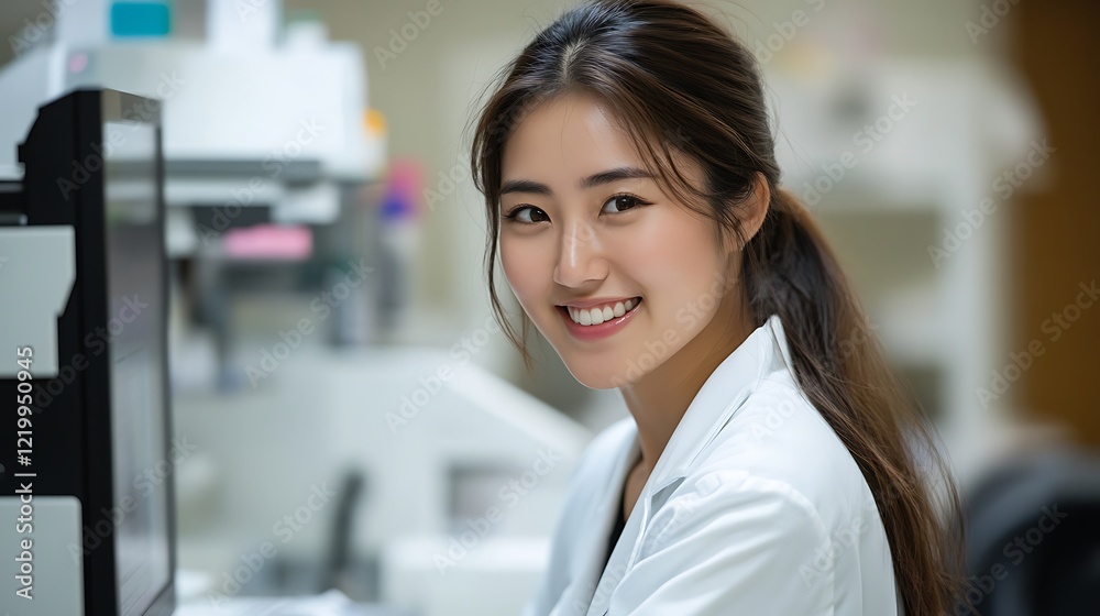Close-up portraits in a professional science laboratory environment