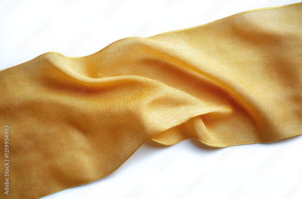 wrinkled golden fabric close-up soft natural light hyper-realistic photography