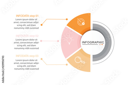 Vector infographic design template with 3 options or steps