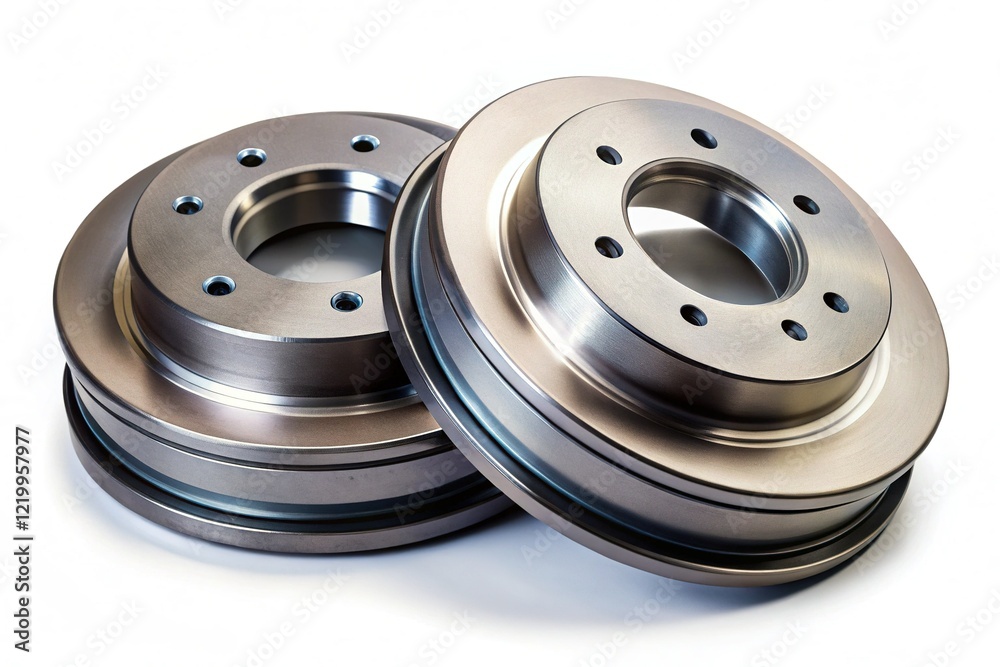 Isolated Car Brake Drums on Transparent Background - Automotive Parts Replacement Isolated Car Brake Drums on Transparent Background - Automotive Parts Replacement