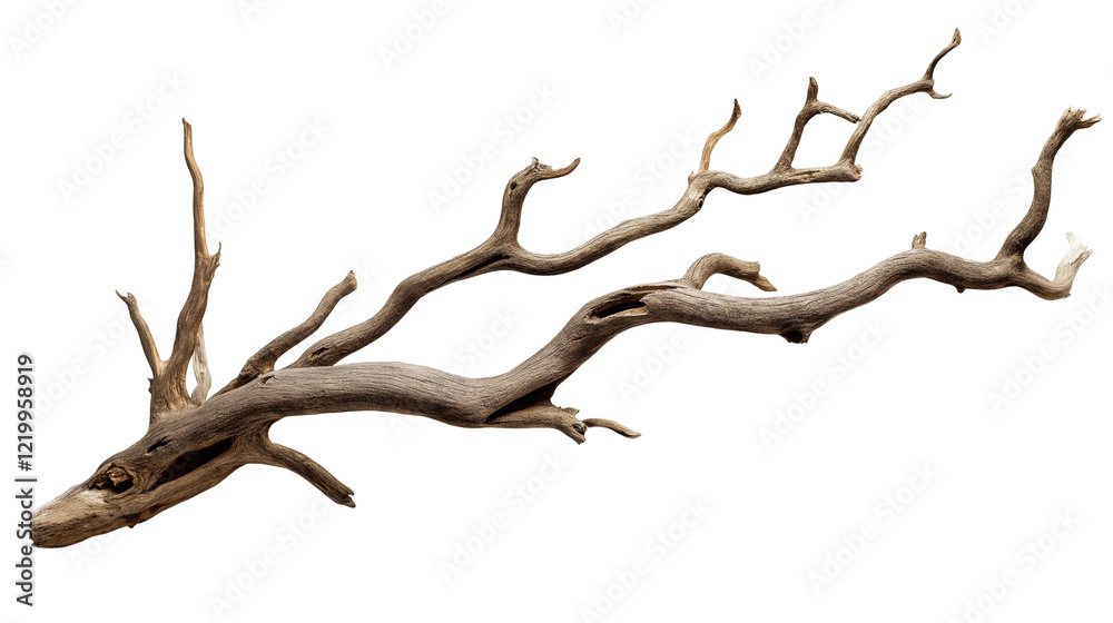 branch of dry tree isolated on transparent white background, clipping path branch of dry tree isolated on transparent white background, clipping path
