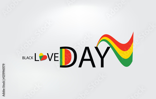Vibrant Heartbeat Black Love Day Design