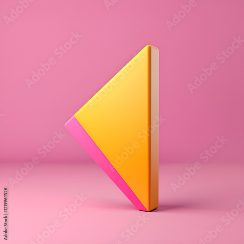 Free Download Arrow pointer concept Colorful geometric shape on a pink background creating a playful aesthetic. - GFXLoad