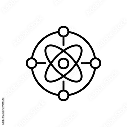 Gyroscope outline icons, minimalist vector illustration ,simple transparent graphic element .Isolated on white background