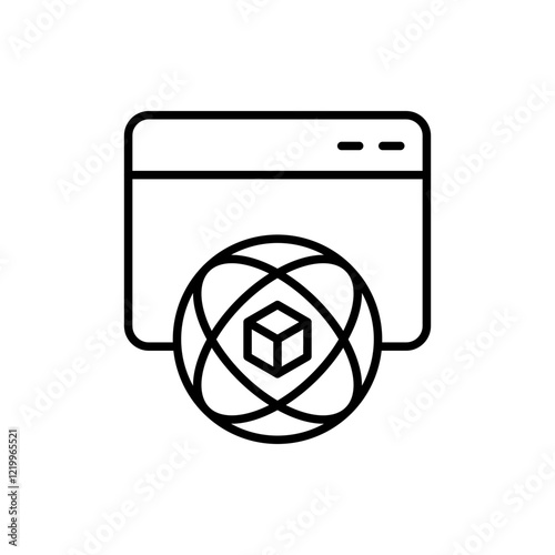 Gyroscope outline icons, minimalist vector illustration ,simple transparent graphic element .Isolated on white background