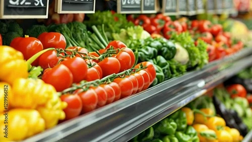 vegetables in a supermarket