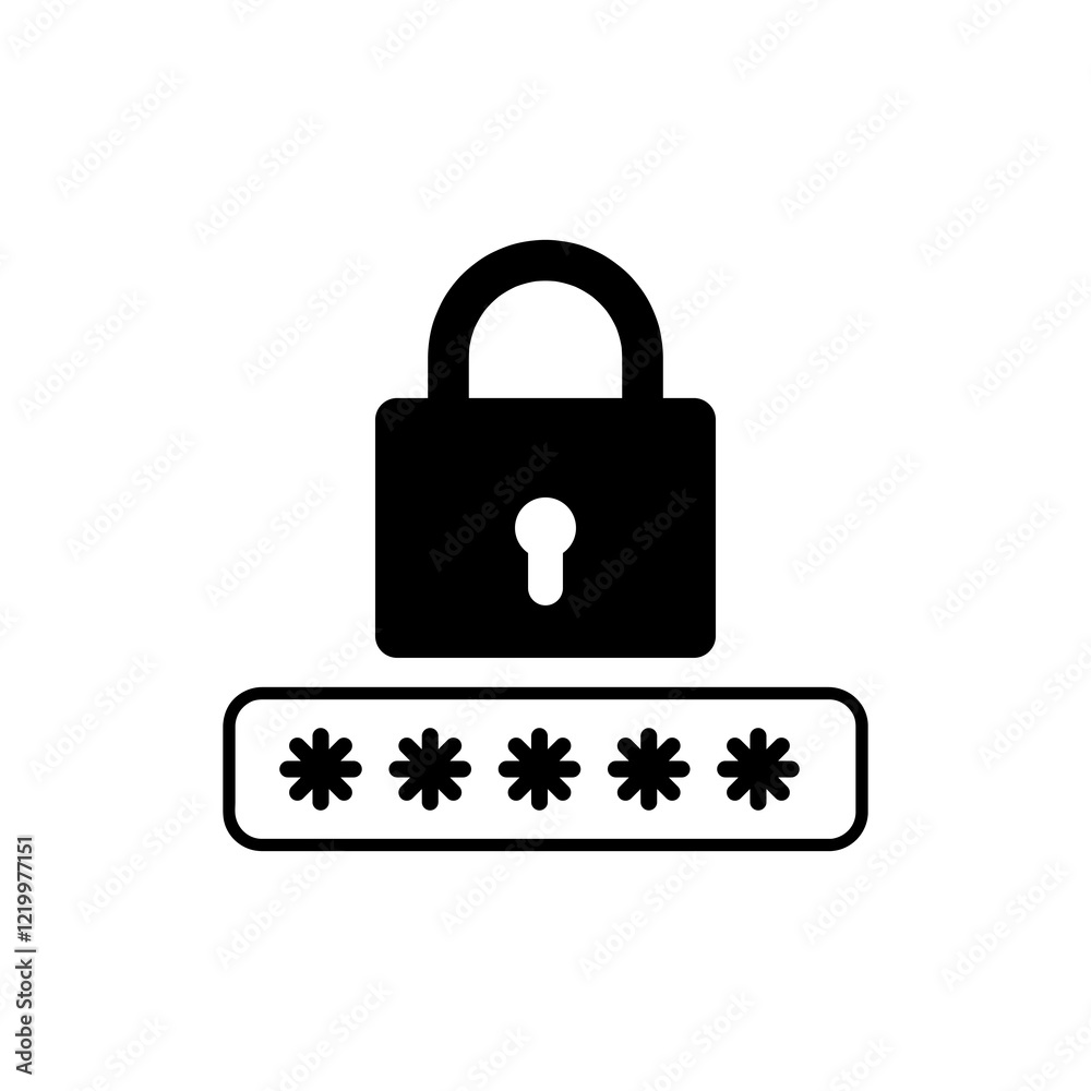 Lock, password, security icon. vector simple flat black trendy style illustration for web and app..eps Lock, password, security icon. vector simple flat black trendy style illustration for web and app..eps