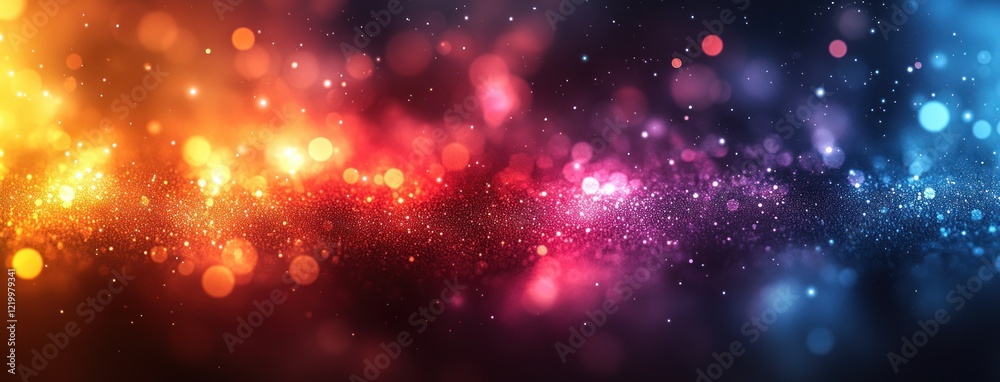 Abstract Gradient Noise Texture Background with Green Blue White Soft Bokeh Effect Warm Cool Light Transition