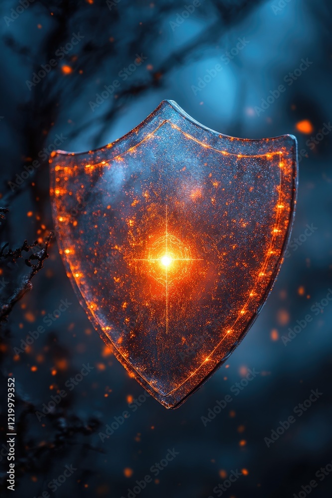 Fototapeta premium Cyber defense - robust digital defense strengthens network integrity against threats, leveraging advanced cybersecurity, defense systems to maintain secure environment in the face of evolving risks.