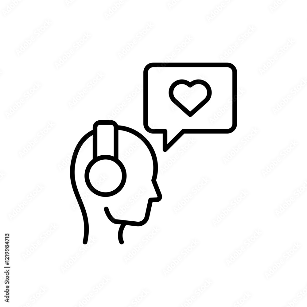 Love music outline icons, minimalist vector illustration ,simple transparent graphic element .Isolated on white background Love music outline icons, minimalist vector illustration ,simple transparent graphic element .Isolated on white background