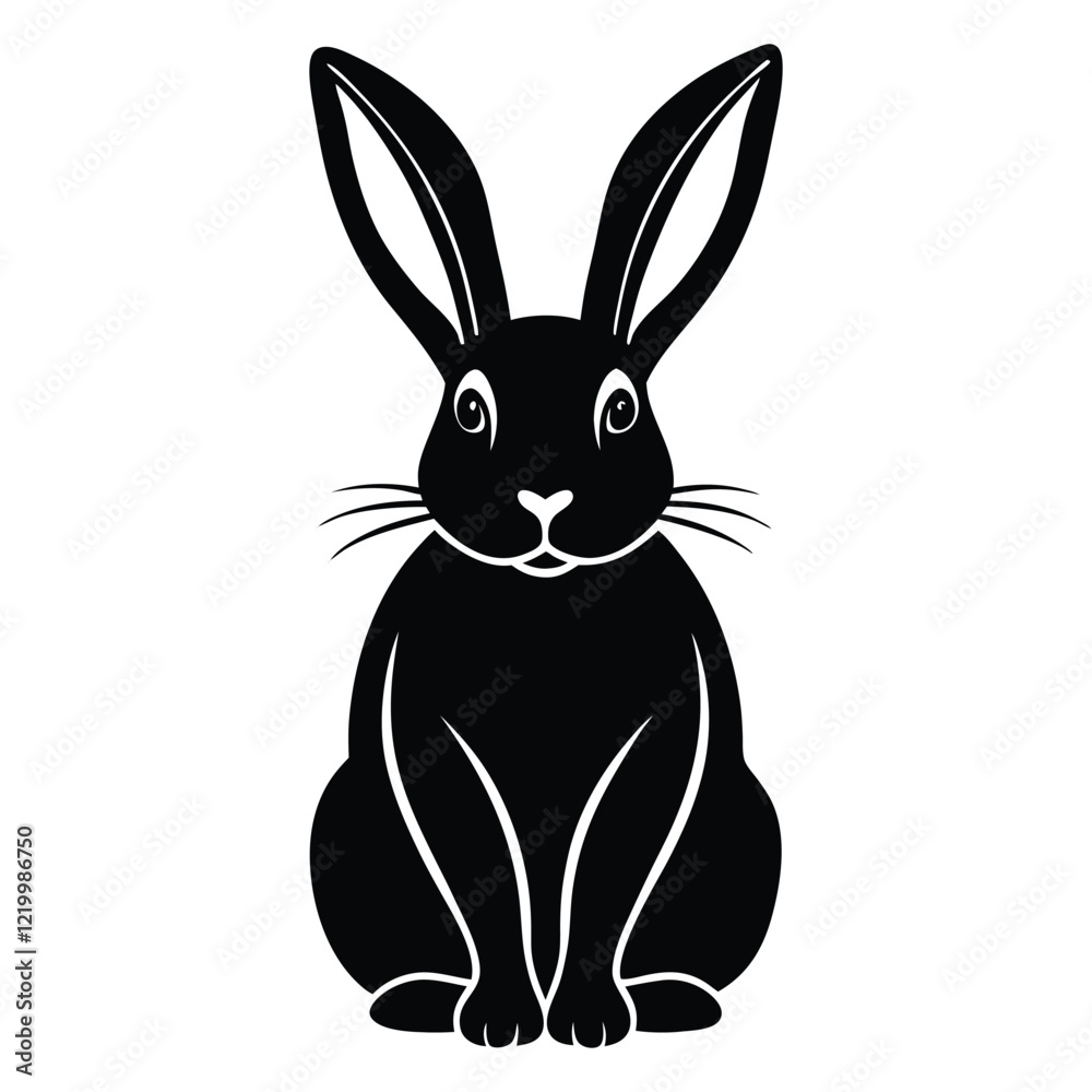 Fototapeta premium white rabbit on white background