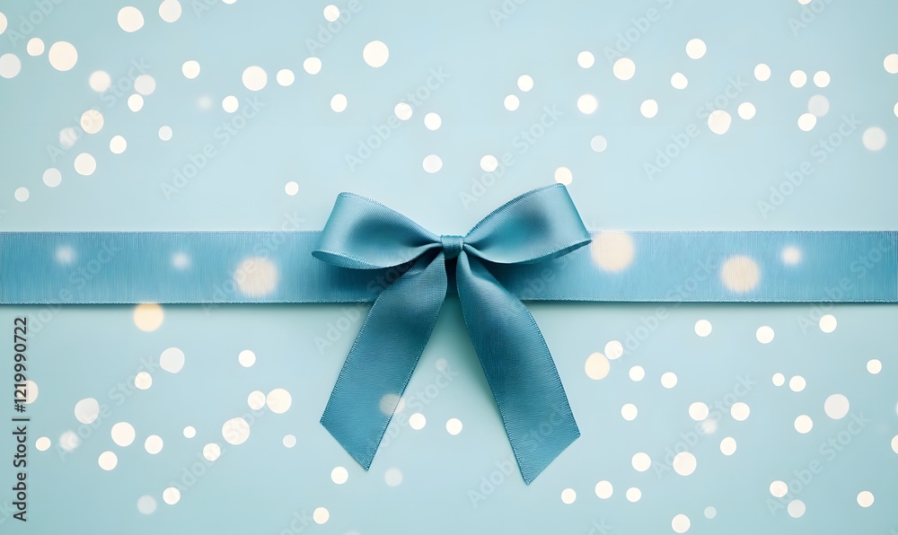 ribbon bow with white card note chirstmas celebration , generation AI ribbon bow with white card note chirstmas celebration , generation AI