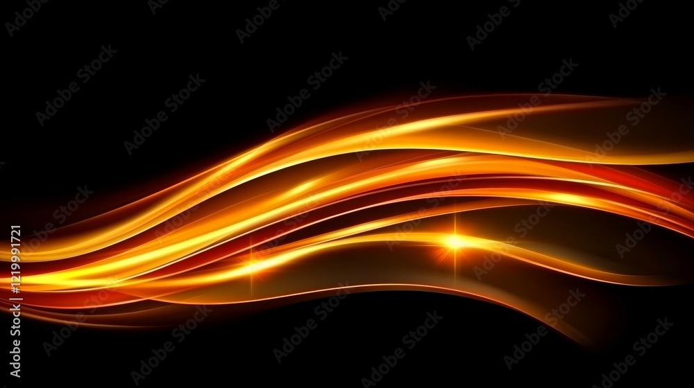Abstract Golden Waves Digital Art Design (1) Abstract Golden Waves Digital Art Design (1)