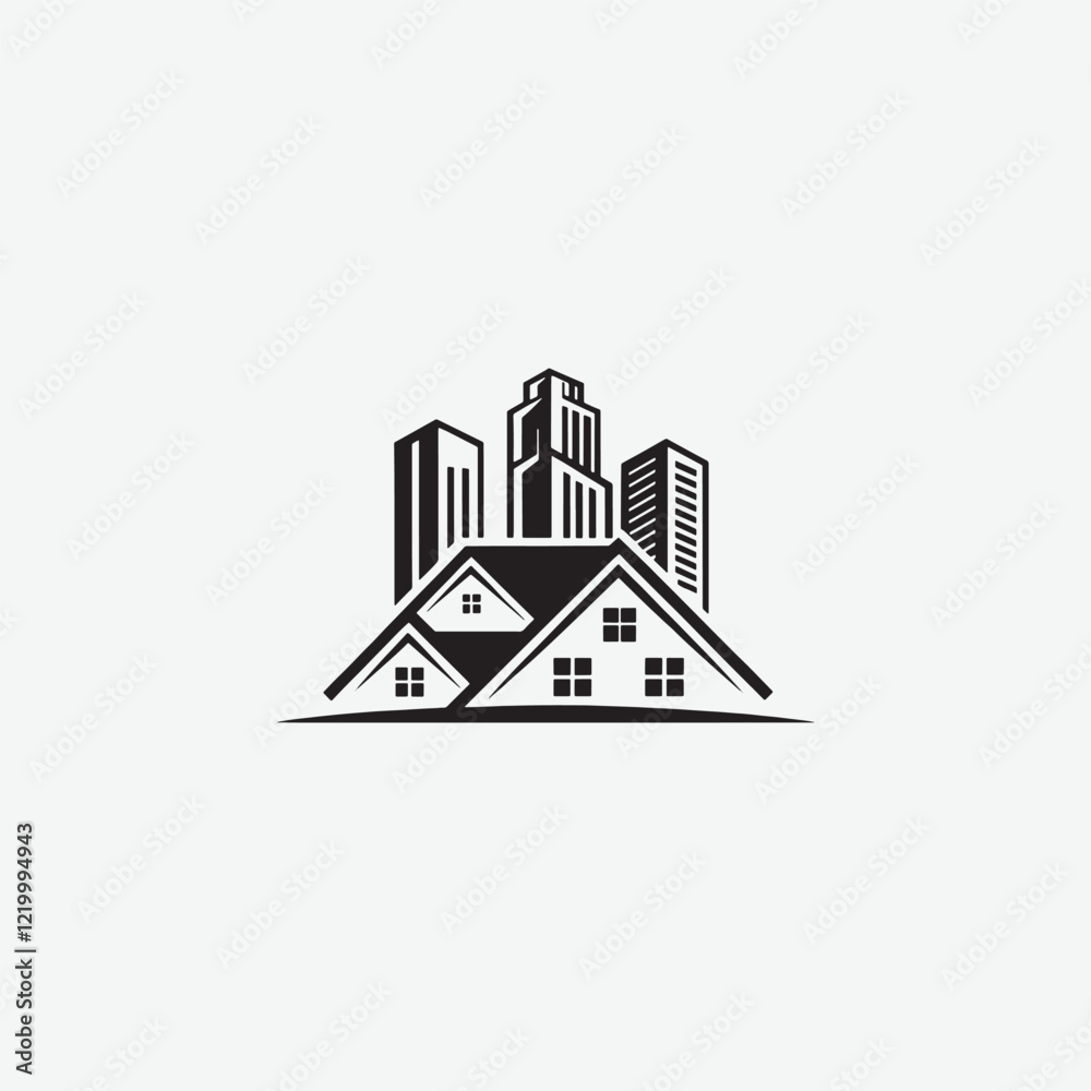 Clean Minimal Real Estate Logo - Modern and Professional Design Clean Minimal Real Estate Logo - Modern and Professional Design