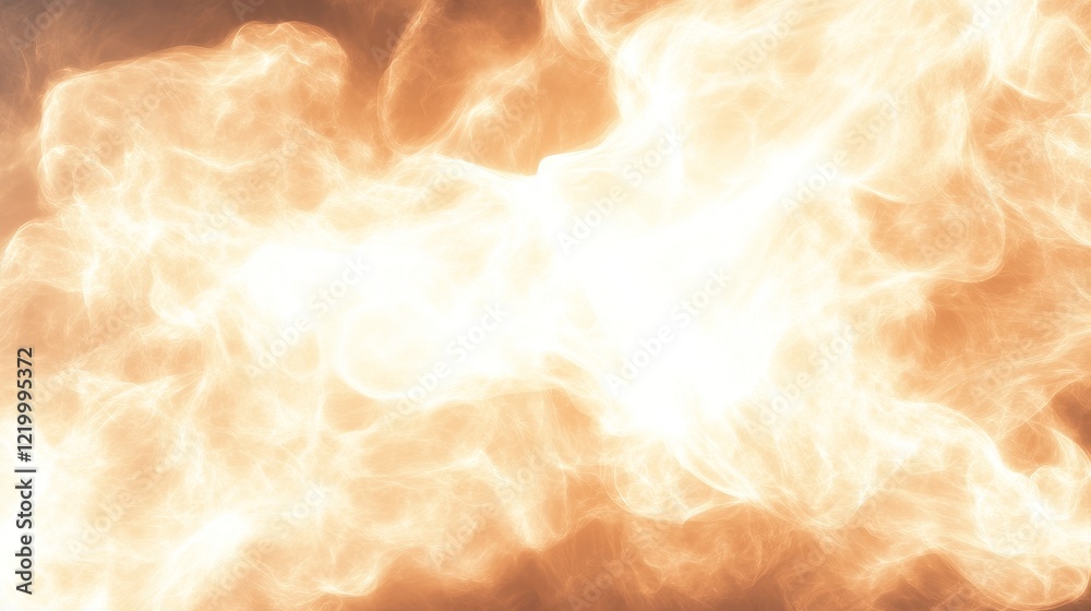 Obraz premium Abstract Orange and White Glowing Nebula Cloud