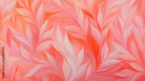 Abstract Pink Floral Swirl Painting Art
