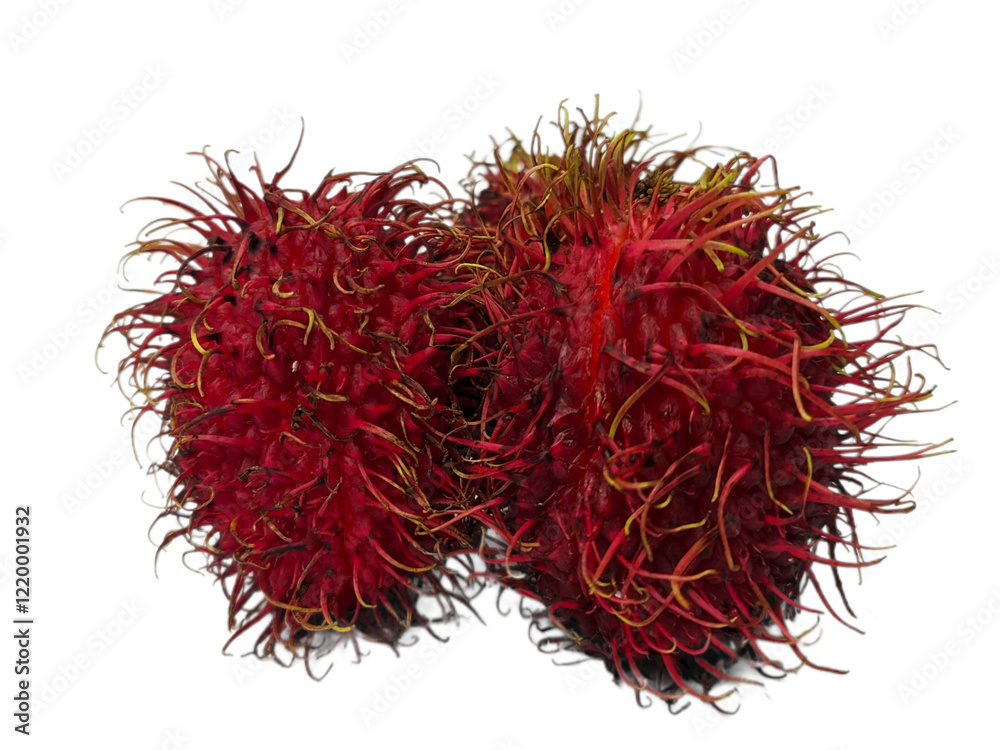 Fototapeta premium rambutan on white background