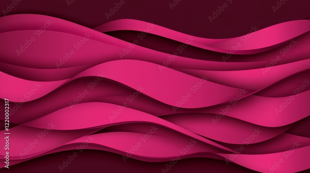 Abstract Pink Waves Design Background Illustration