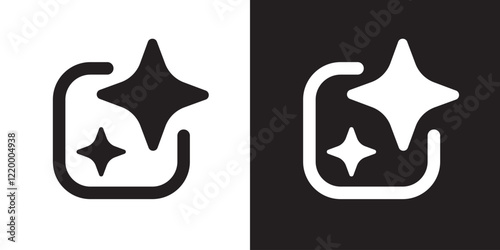 Ai generated icon. Generate symbol. Artificial intelligence technology and Machine learning concept. Icon element for application and web. Vector illustration.